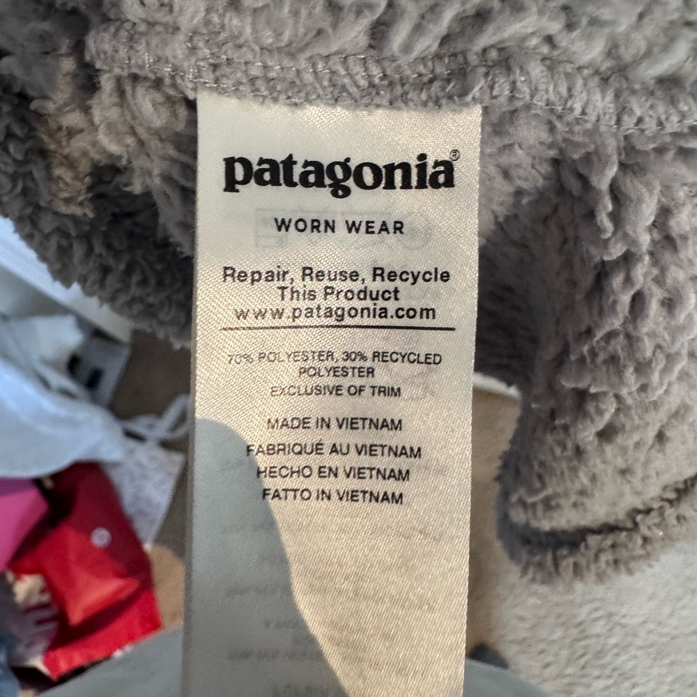 Patagonia Jacket Womens XS Gray Los Gatos Fuzzy 1/4 Quarter Zip Pullover - Picture 9 of 14